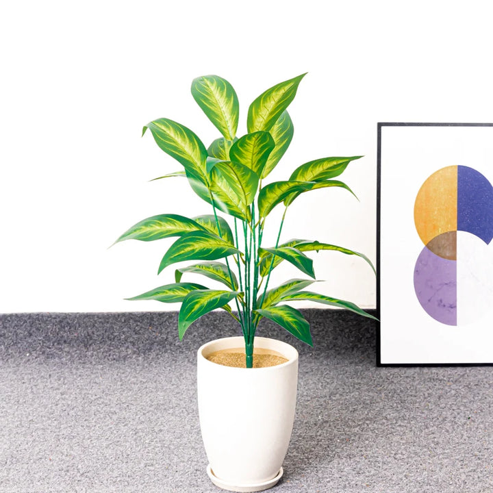 Large Artificial Tropical Plant – Real Touch Magnolia and Palm Leaves
