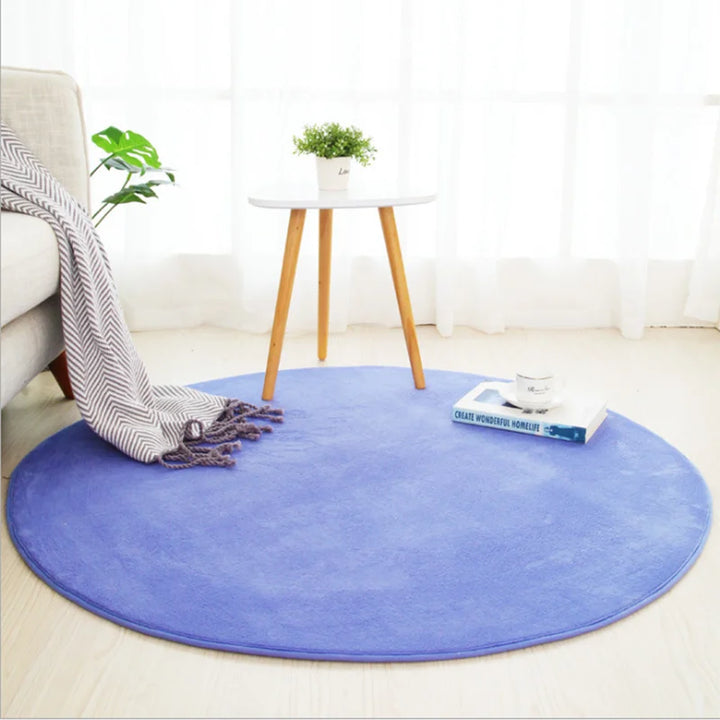 Coral Fleece Round Rug for Modern Living Spaces