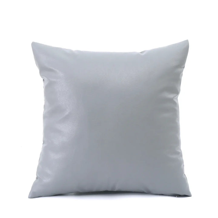 Luxury Faux Leather Cushion Cover – Modern Decorative