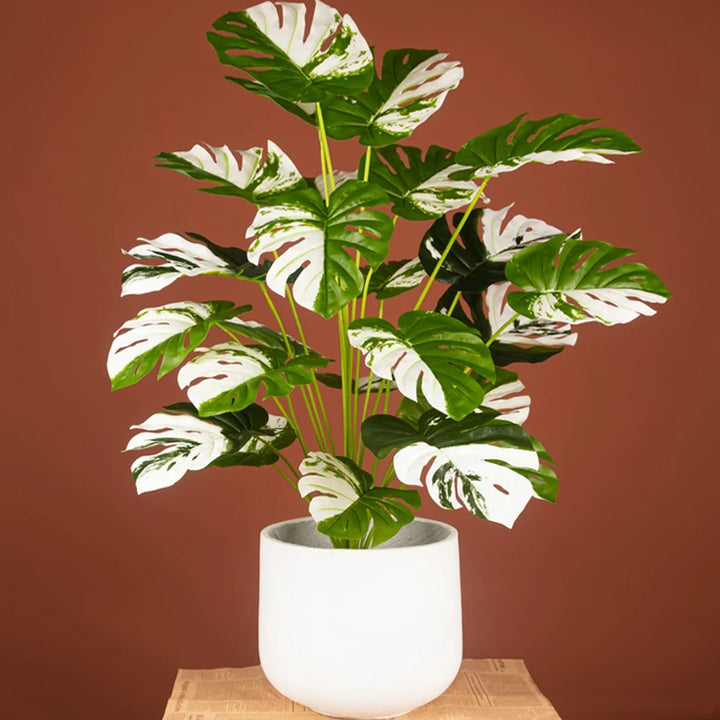 Large Artificial Monstera Leaves – 75cm Tropical Palm Branch