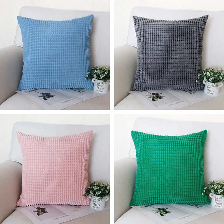 Striped Corduroy Pillow Cover Nordic Soft Decorative Case