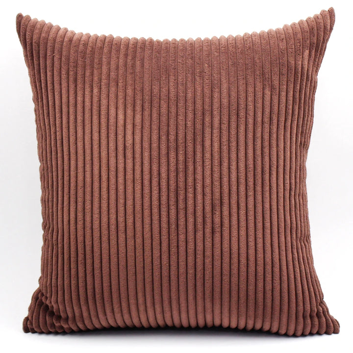 Supersoft Corduroy Cushion Cover – Solid Striped Pillowcase