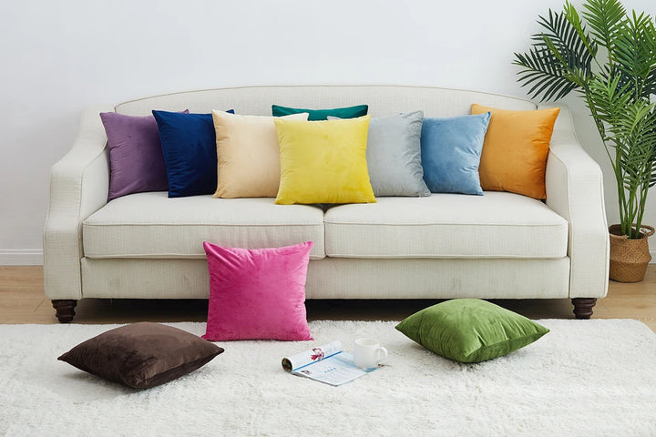 Superfine Velvet Cushion Cover – Soft Solid Luxury Pillowcase