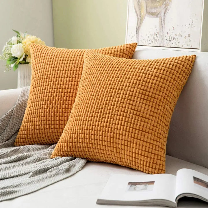 Soft Corduroy Solid Cushion Cover Nordic Large Pillow Case