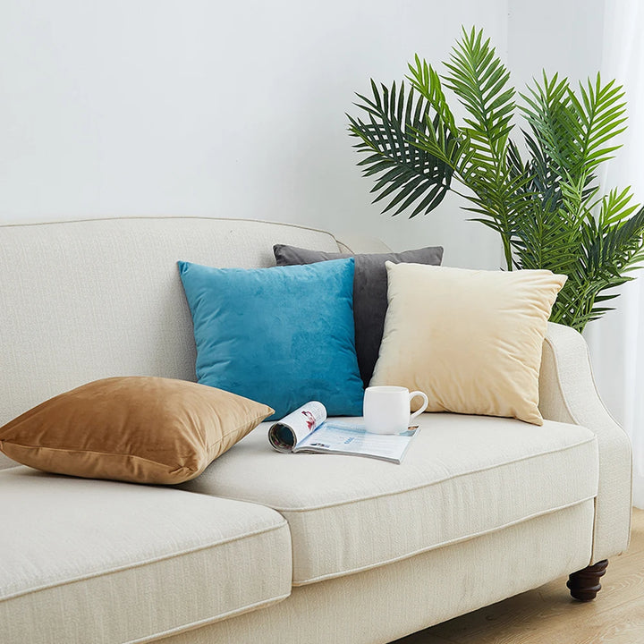 Superfine Velvet Cushion Cover – Soft Solid Luxury Pillowcase