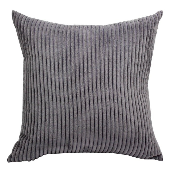 Supersoft Corduroy Cushion Cover – Solid Striped Pillowcase