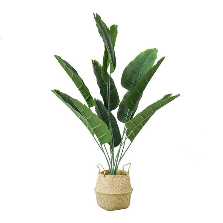 80cm Artificial Banana Tree – Large Tropical Monstera Leaves