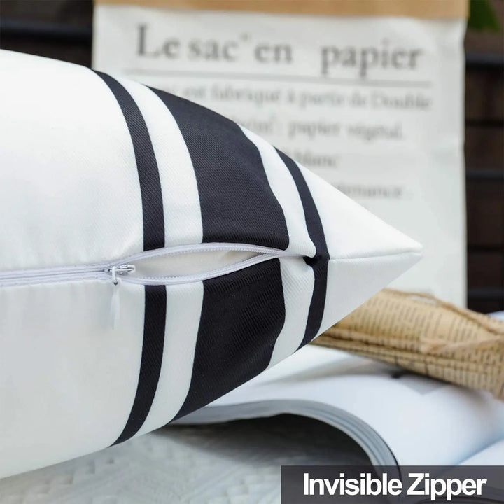 Set of 2 Outdoor Waterproof Cushion Covers for Patio & Garden