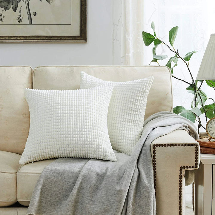 Soft Corduroy Corn Stripe Cushion Cover