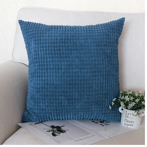 Striped Corduroy Pillow Cover Nordic Soft Decorative Case