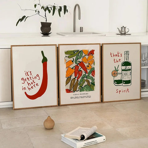 Japanese Hot Chilli Pepper Canvas Print – Kitchen Wall Art