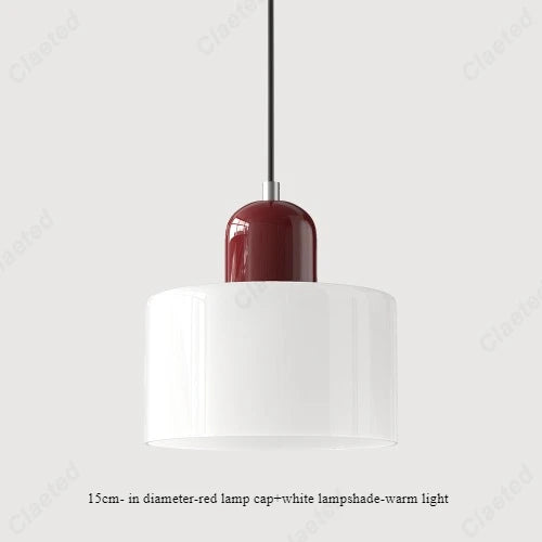 Modern Glass LED Pendant Light – E27 Cream Style Chandelier for Living Room, Bedroom & Dining
