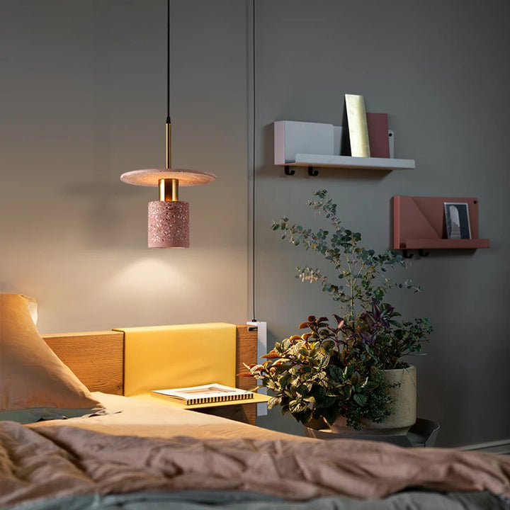 Modern Terrazzo Pendant Lamp for Bedroom & Dining Room