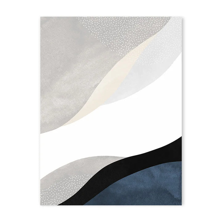 Navy Blue Abstract Canvas Print – Modern Wall Art Decor