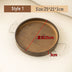 Bamboo Fruit Plate Tray – Modern Minimalist Serving Tray for Tea Table, Coffee Corner, or Small Mobile Tabletop