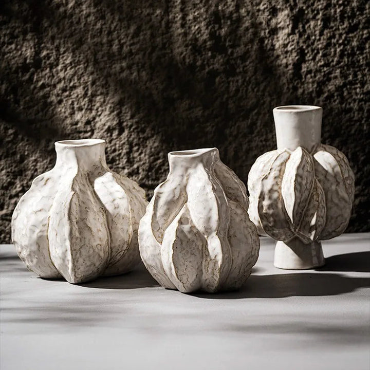 Unique Ceramic Nordic Vase – Modern Boho Table Centerpiece