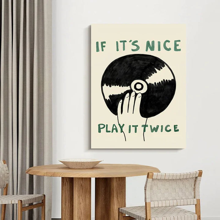 Retro Record Player Canvas – Modern Music Wall Art