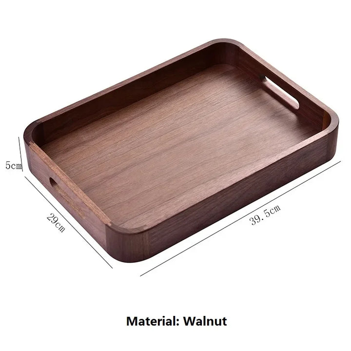 Black Walnut Wood Tray – Handcrafted Mortise & Tenon Design