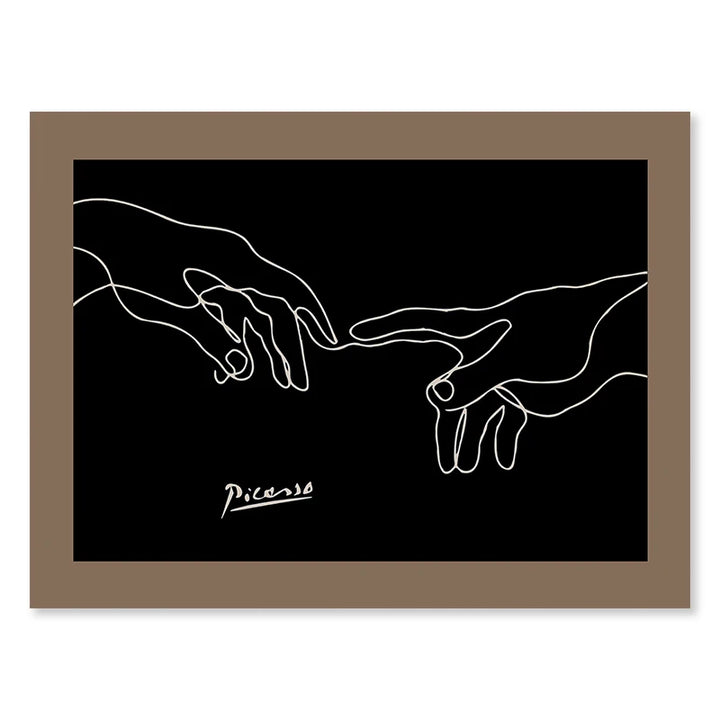 Abstract Black Beige Canvas Print – Geometric Wall Art