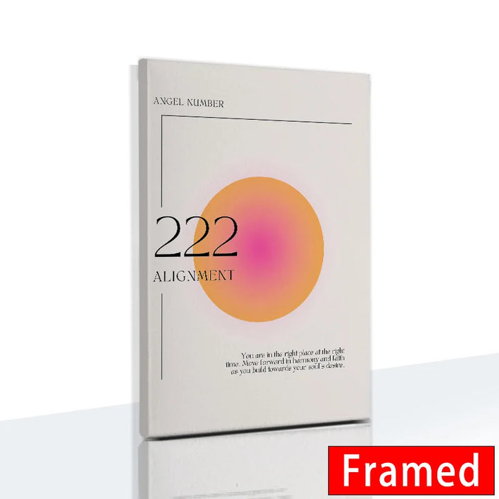 Gradient Spiritual Aura Canvas – Framed Pastel Wall Art