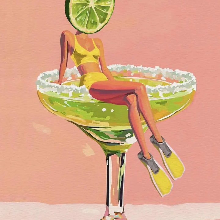 Cocktail Party Poster – Fun Canvas Wall Art with Martini, Margarita & Wine Theme | Retro Bar, Kitchen & Club Decor