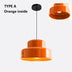 Bauhaus Vintage Orange Pendant Lamp – Retro Iron Light
