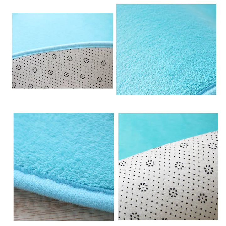 Coral Fleece Round Rug for Modern Living Spaces