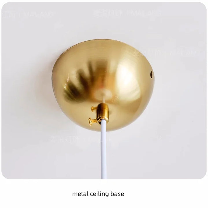 Nordic Fabric LED Chandelier – Modern White Pendant Light