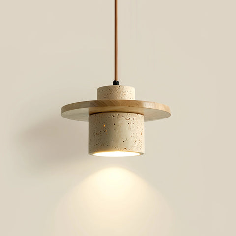 Japanese Minimalist Stone Pendant Light – LED Indoor Lamp
