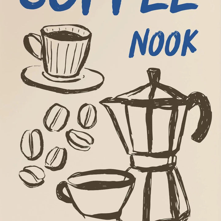 Retro Coffee Poster – Morning Café Canvas Wall Art | Vintage Kitchen & Coffee Lover Home Decor
