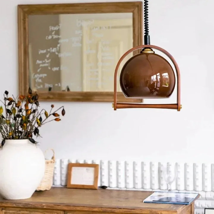 Medieval Glass Pendant Light – Adjustable Indoor Chandelier