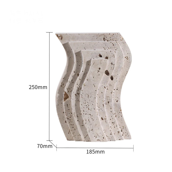 Travertine Archway Sculpture – Modern Stone Figurine for Shelf, Coffee Table, Bookshelf & TV Cabinet | Minimalist Home Decor