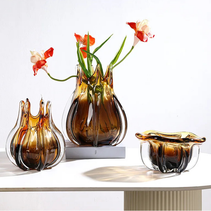 Creative Bud Glass Vase – Modern Transparent Flower Pot