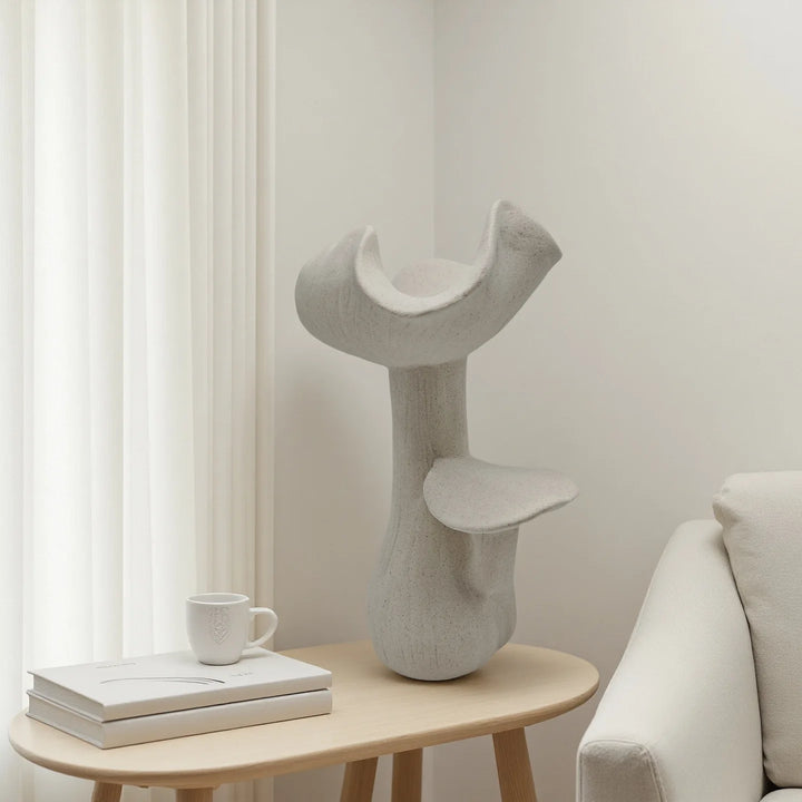Modern Ceramic Mushroom Vase – Whimsical Tabletop Flower Decor