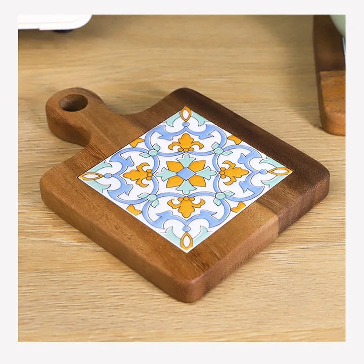 Vintage Solid Wood Heat Resistant Pot Mat – Kitchen Table Trivet