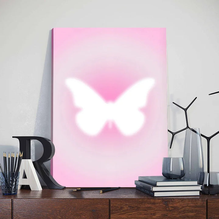 Gradient Spiritual Aura Canvas – Framed Pastel Wall Art