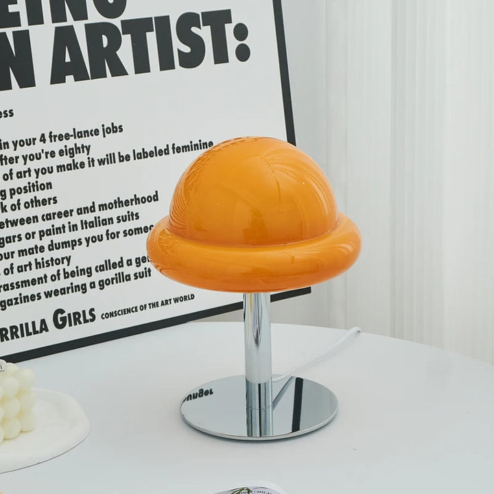 Retro Glass Mushroom Table Lamp – Bauhaus Style Bedside & Bedroom Atmosphere Light