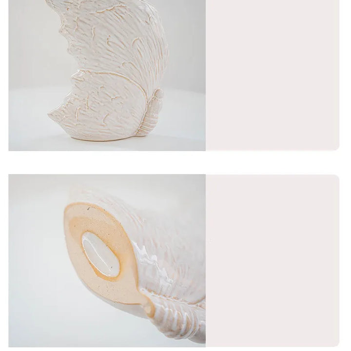 Vintage Floral Ceramic Vase – Rustic Table Centerpiece