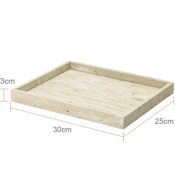 Beige Travertine Marble Bathroom Set – Luxury 9-Piece Natural Stone Accessories
