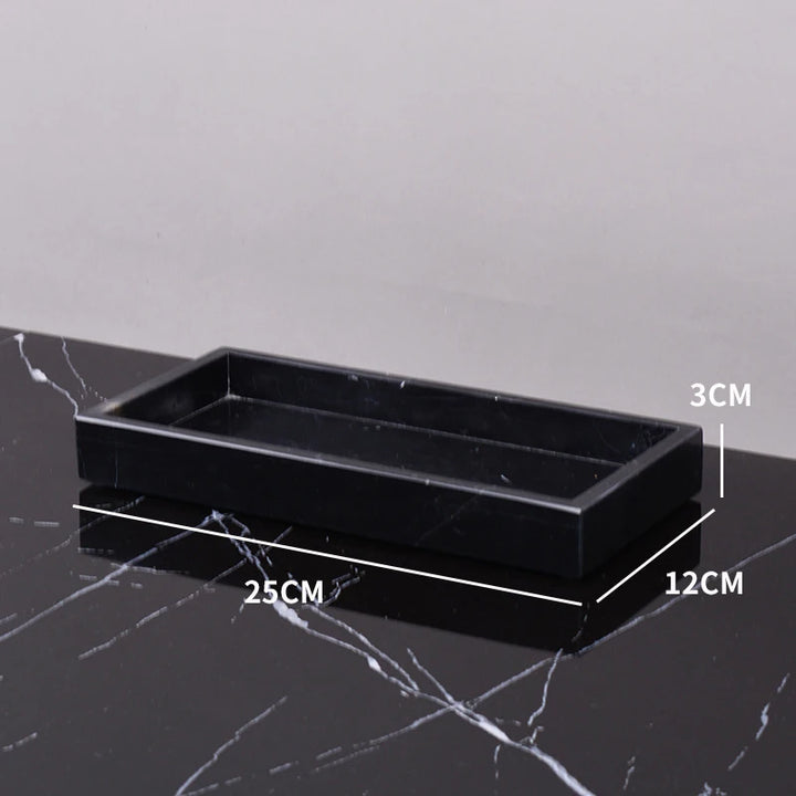Black Nero Marquina Marble Bathroom Set – Luxury Accessories