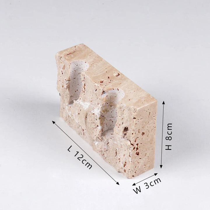 Natural Marble Candle Holder – Vintage Travertine Candlestick
