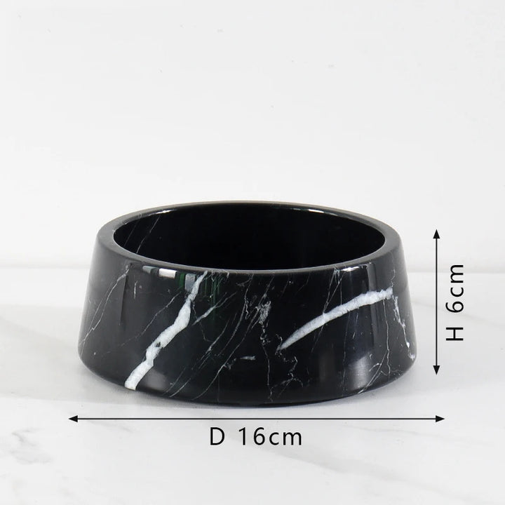 Luxury Natural Marble Pet Bowl – Decorative Food & Water Dish