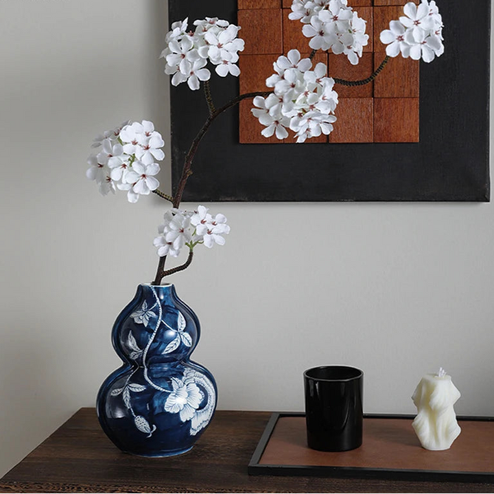Blue and White Porcelain Vase – Classic Ceramic Table Decor