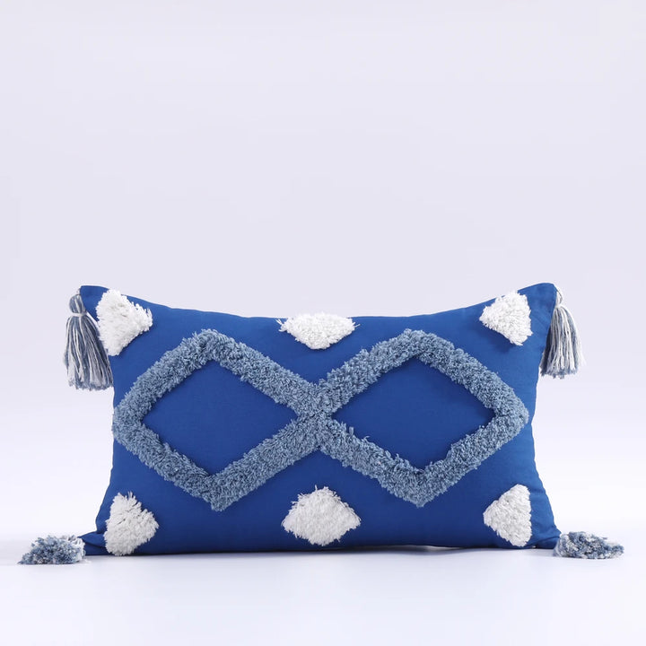 Boho Chenille Tufted Cushion Cover – Luxury with Tassels