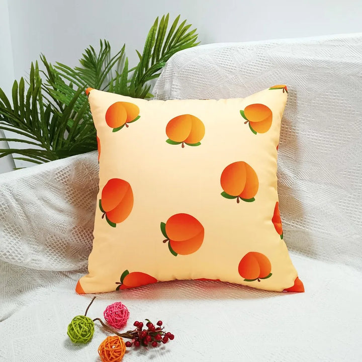 Splash-Proof Outdoor Pillow Cover – Blue Leaf Print