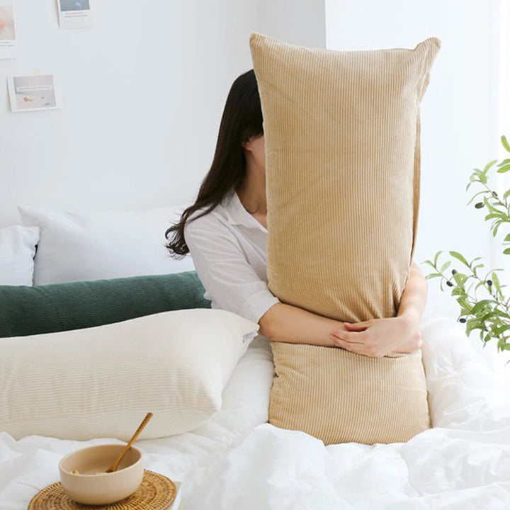Ultra Soft Corduroy Long Body Pillow Cover