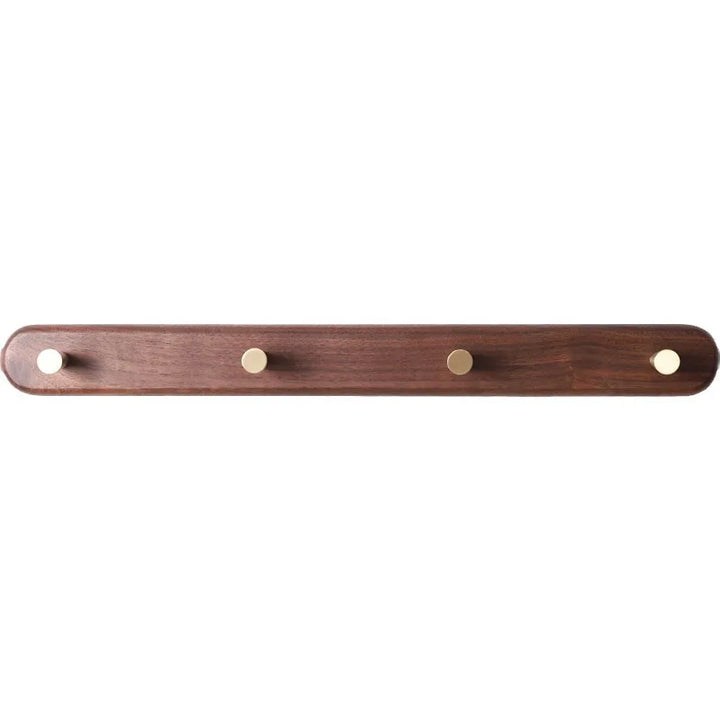 Black Walnut Wall Hook with Brass – Modern Clothes Hanger