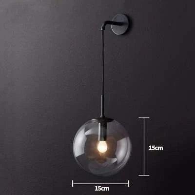 Modern LED Glass Ball Wall Lamp for Bedroom