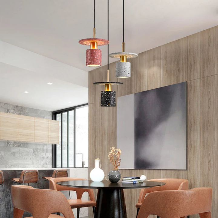 Modern Terrazzo Pendant Lamp for Bedroom & Dining Room