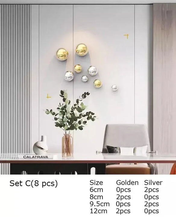 Minimalist Decorative Ball Wall Hanging – Modern Aesthetic Room Ornament